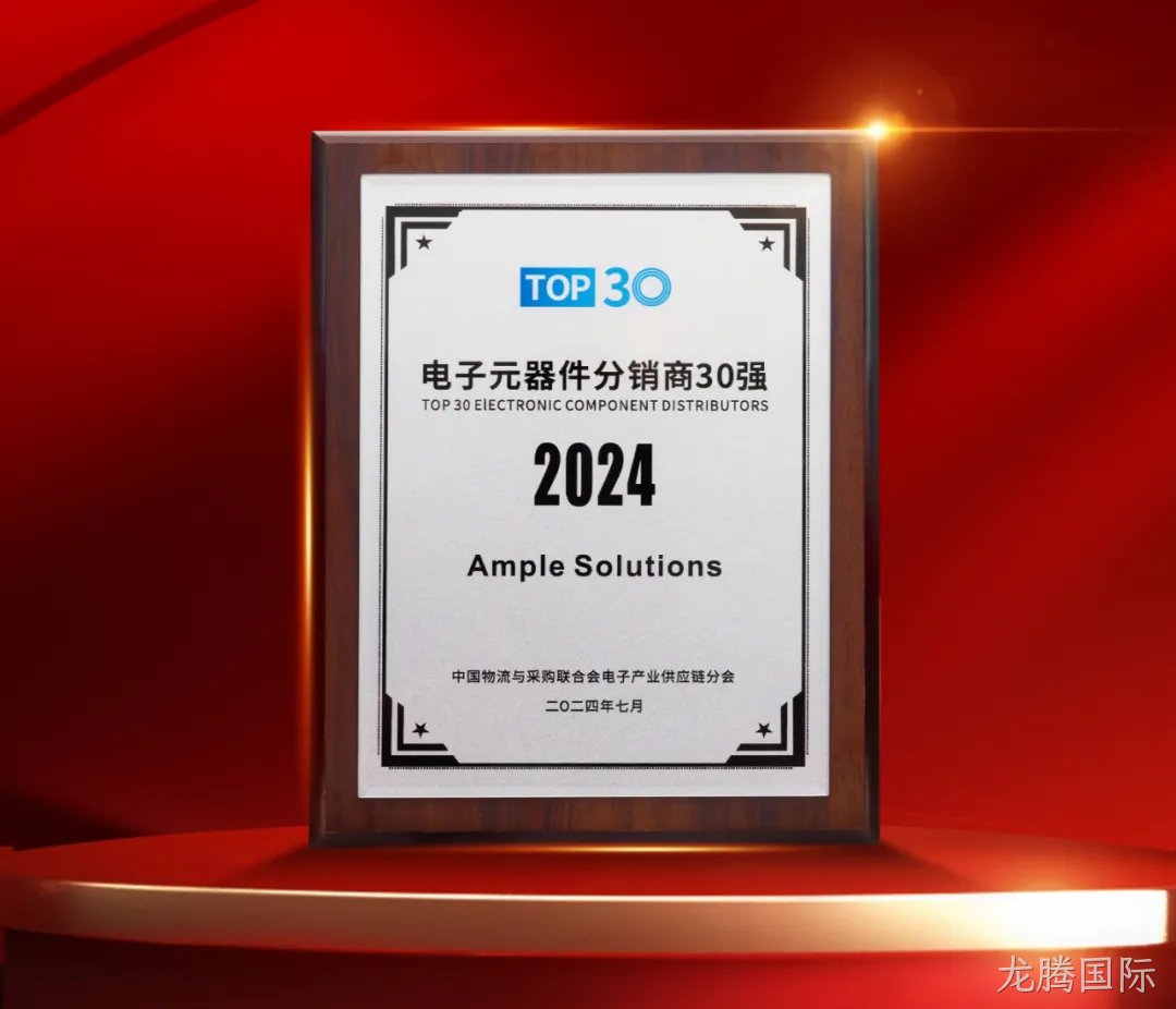 芯动态 | Ample Solutions集团荣登2024电子元器件分销商30强！